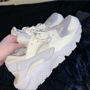 White Nikes Huaraches